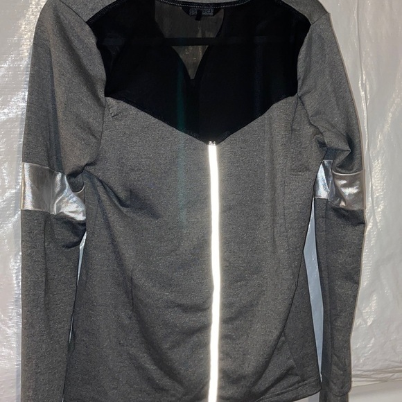 Bebe Sport Grey & Silver Athletic Jacket - Picture 4 of 4